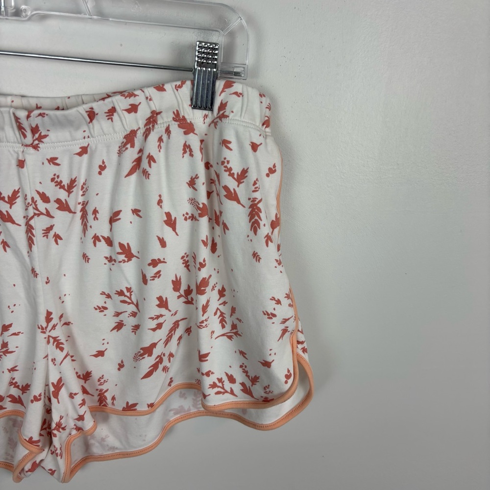 LAKE Pajamas Short Set Peach & White Floral Size XLarge - Picture 11 of 13